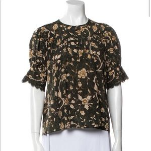 Ulla Johnson Floral Silk Blouse
